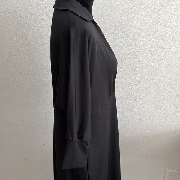 Dillards little black dress Sz 1X 3/4 sleeves crossed front - Picture 7 of 9